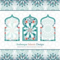 Arabesque islamic banner collection. Set of arabesque patterns vector backgrounds. Color abstract ornaments. You can use it for backgrounds, invitations, business cards, banners, wallpapers