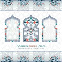 Arabesque islamic banner collection. Set of arabesque patterns vector backgrounds. Color abstract ornaments. You can use it for backgrounds, invitations, business cards, banners, wallpapers