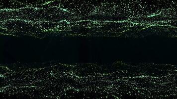 Particle from below. Particle gold dust flickering on black background. video