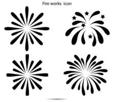 Fire works  icon, Vector illustration