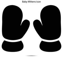 Baby Mittens icon, Vector illustration