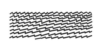 Horizontal pattern, texture, line hand drawn. Hatch drawing pen ink and crosshatch draw pencil sketch Doodle scratch style. Black shape on white background. Vintage graphic design. Vector illustration