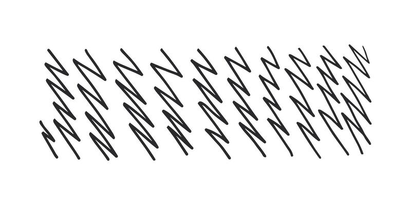 Horizontal pattern, texture, line hand drawn. Hatch drawing pen ink and crosshatch draw pencil sketch Doodle scratch style. Black shape on white background. Vintage graphic design. Vector illustration