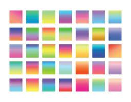 Colored gradient palette collection vector