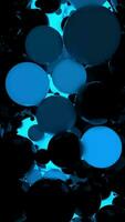 Blue shining bubbles geometric 3d background. Flowing balls light digital concept. Creative 3d motion animation design. video