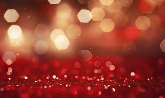 brillante rojo Brillantina antecedentes evocando festivo fiesta vibras. ai generativo. foto