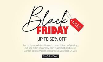 abstract black friday text banner with sale tag. vector