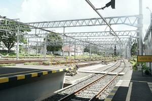 the view of the train station from the outside photo