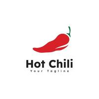 Spicy chili logo vector, red pepper logo icon template vector