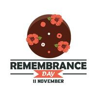 Remembrance Day is a memorial day observed in Commonwealth member states. Remembrance day t shirt design, banner, poster, greeting, cover page vector