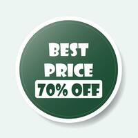 Special offer banner. Green circle. Vector illustration