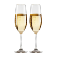 Due bicchiere di Champagne ai generativo png