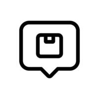 Delivery Chat icon in trendy outline style isolated on white background. Delivery Chat silhouette symbol for your website design, logo, app, UI. Vector illustration, EPS10.