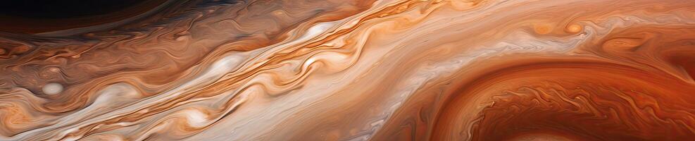 Vivid close-up of Jupiter's surface. AI generative. photo