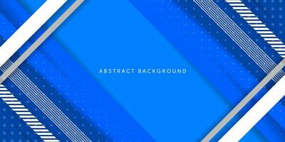 Vibrant blue abstract art with dynamic lines and dots pattern vector