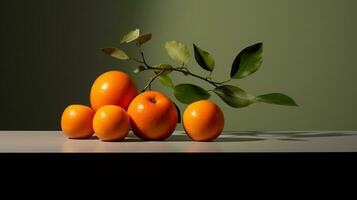 foto de gowok Fruta en un minimalista mesa. generativo ai