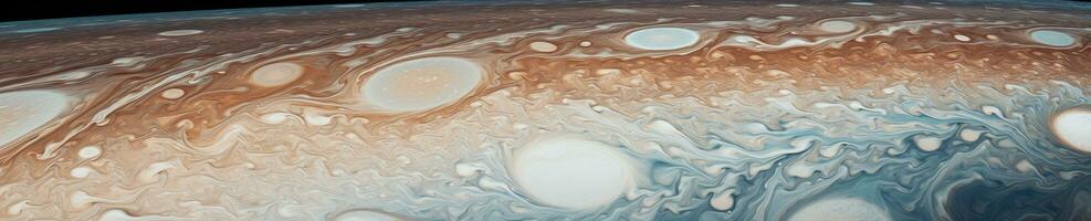 Vivid close-up of Jupiter's surface. AI generative. photo