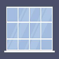 window with a white frame vector