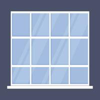 window with a white frame vector