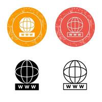 Unique World Wide Web Vector Icon