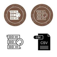 icono de vector csv