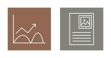 trend in graph and picture attachemnet  Icon vector