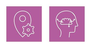 thinking and knowledge  Icon vector