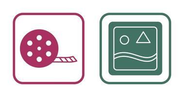 film reel and images Icon vector