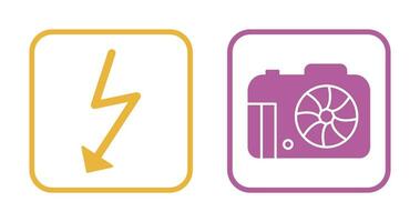 flash and camera Icon vector