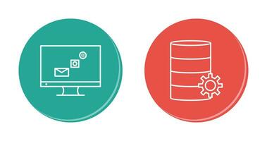 digital marketing and database management Icon vector