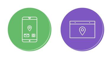 mobile application and location web advertising Icon vector