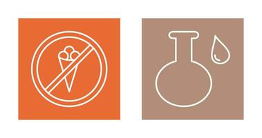 acidic liquid and no icecream Icon vector