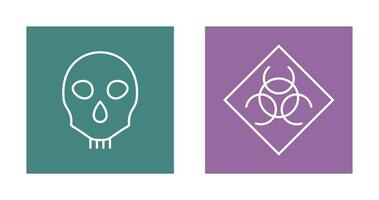 danger and biological hazard  Icon vector