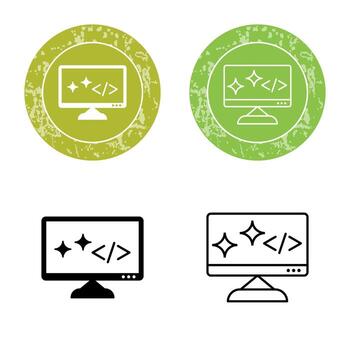 Unique Clean Code Vector Icon