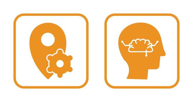 thinking and knowledge  Icon vector