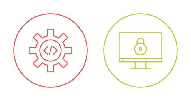 code optimization and closed access  Icon vector