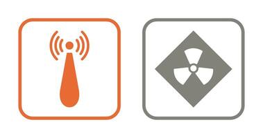 non ionizing radiation and radiation Icon vector