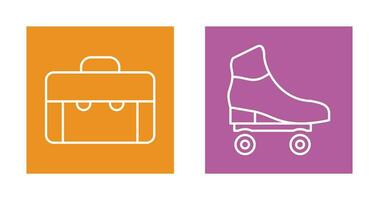 suitcase and skates  Icon vector