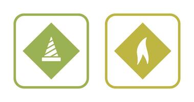 under construction and flammable material  Icon vector