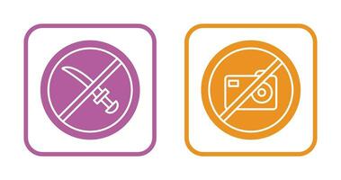 no weapons and no pictures  Icon vector