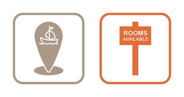 shipping location and room Icon vector