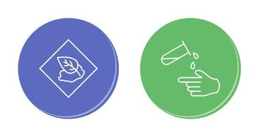 Environment hazard and Corrosive hazard  Icon vector