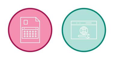 content planning and web support  Icon vector