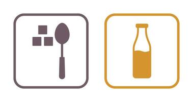 sugar and Milk bottle  Icon vector