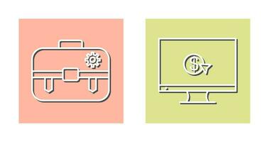 portfolio management and pay per click Icon vector