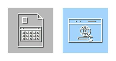 content planning and web support  Icon vector