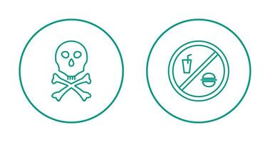 death sign and no foods or drink  Icon vector