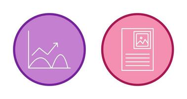 trend in graph and picture attachemnet  Icon vector