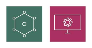 nodes and network setting  Icon vector