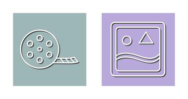 film reel and images Icon vector